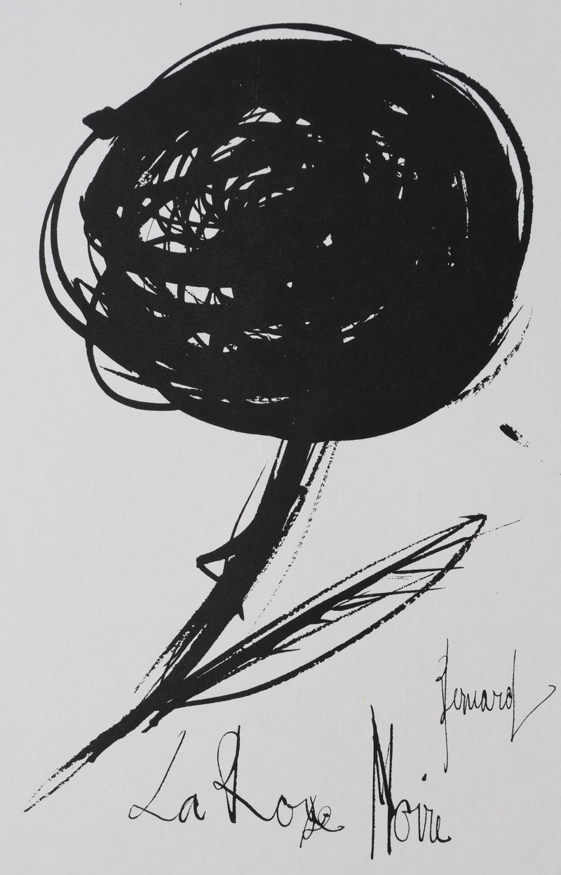 Bernard BUFFET: The Black Rose, Original signed engraving