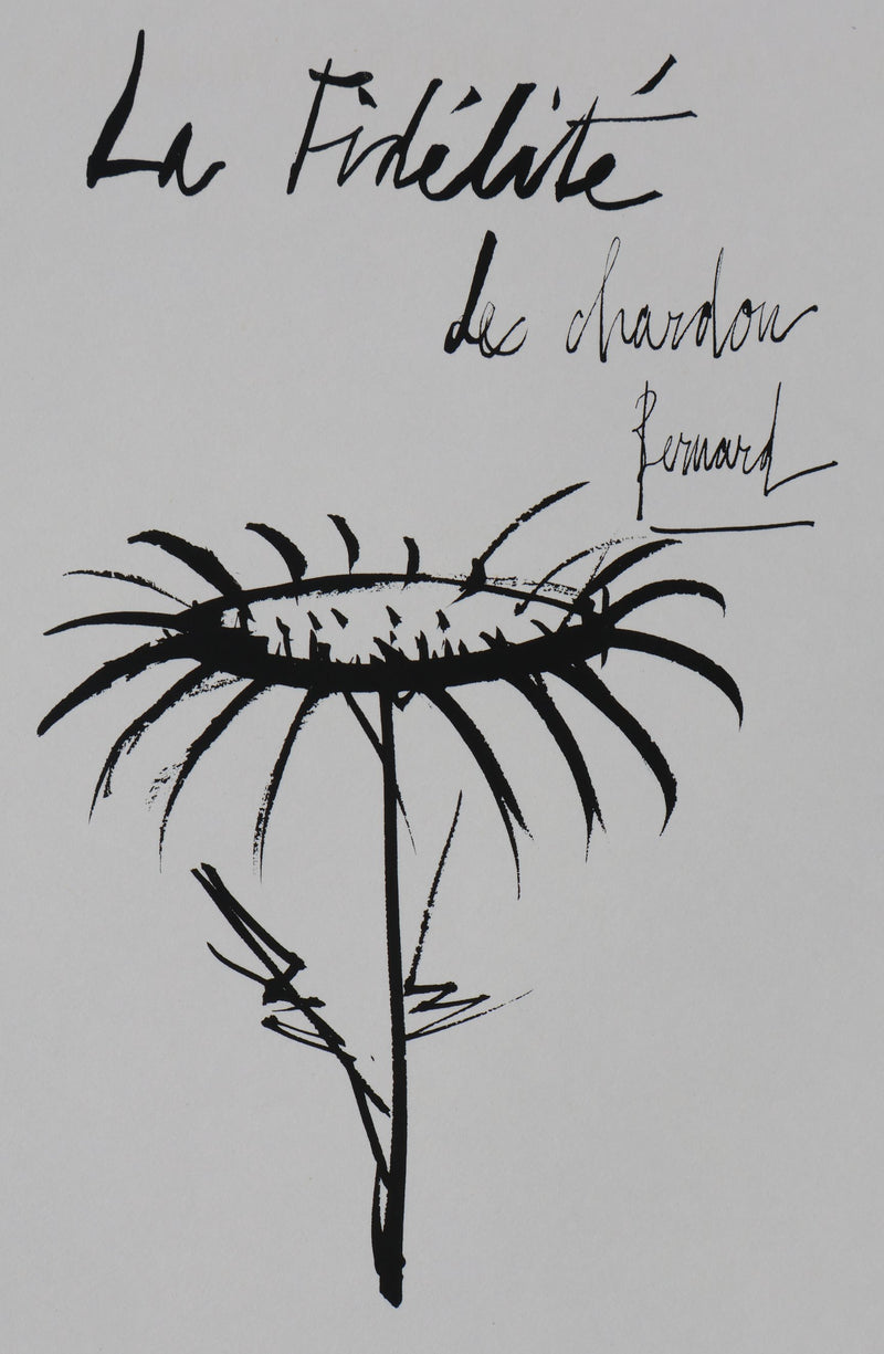 Bernard BUFFET: Die Treue der Distel, Original signierter Kupferstich