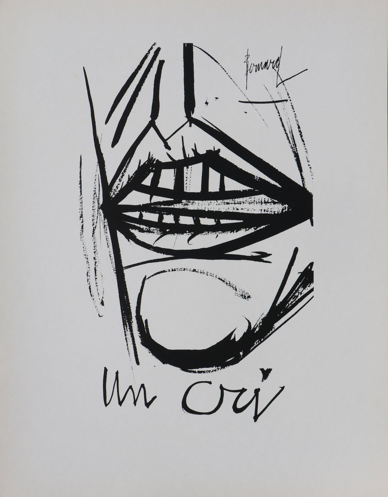 Bernard BUFFET: Ein Schrei, Original signierter Kupferstich