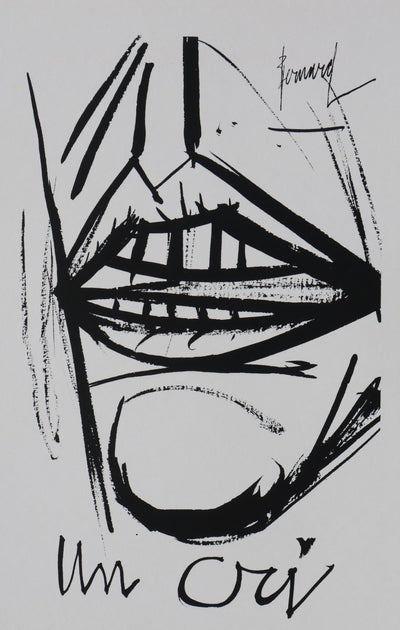 Bernard BUFFET: Ein Schrei, Original signierter Kupferstich