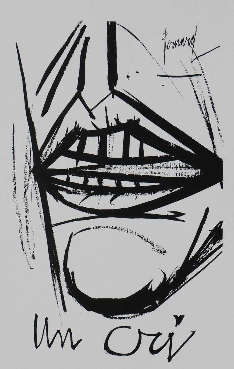 Bernard BUFFET: Ein Schrei, Original signierter Kupferstich