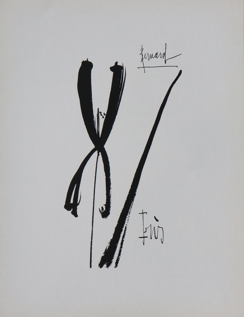 Bernard BUFFET: The Iris, Original signed engraving