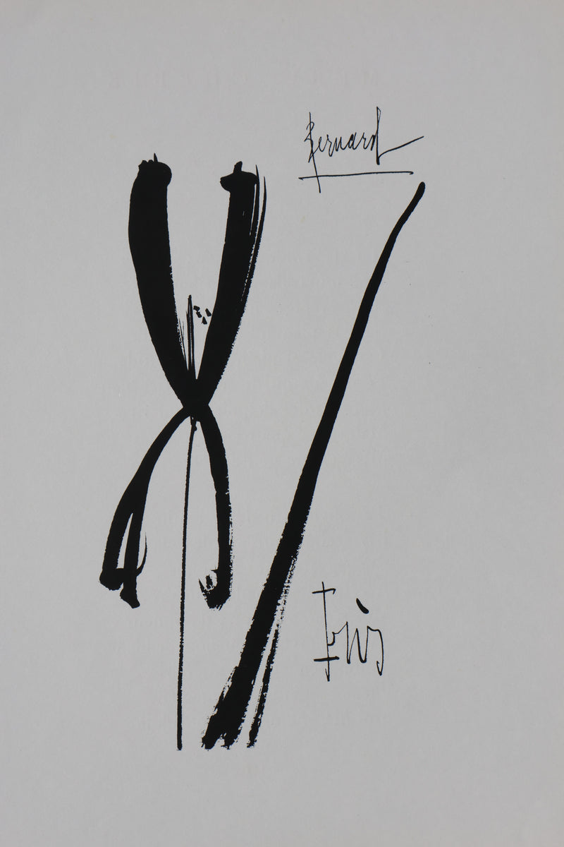 Bernard BUFFET: The Iris, Original signed engraving