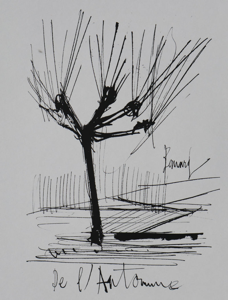 Bernard BUFFET: Herbst, Original signierter Kupferstich
