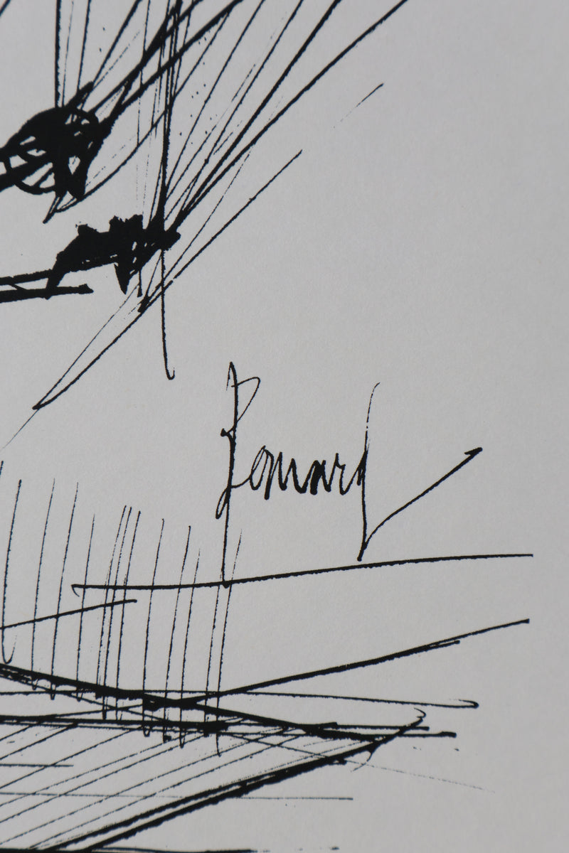 Bernard BUFFET: Herbst, Original signierter Kupferstich