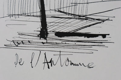 Bernard BUFFET: Herbst, Original signierter Kupferstich