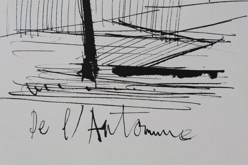 Bernard BUFFET: Herbst, Original signierter Kupferstich