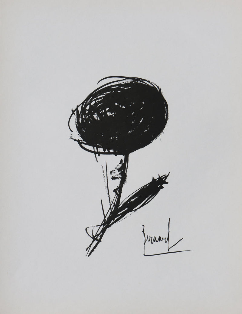 Bernard BUFFET: The Black Rose, Original signed engraving