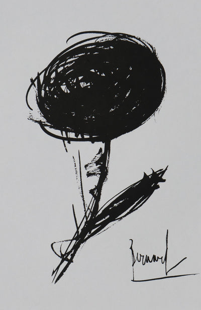 Bernard BUFFET: The Black Rose, Original signed engraving