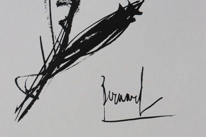 Bernard BUFFET: The Black Rose, Original signed engraving