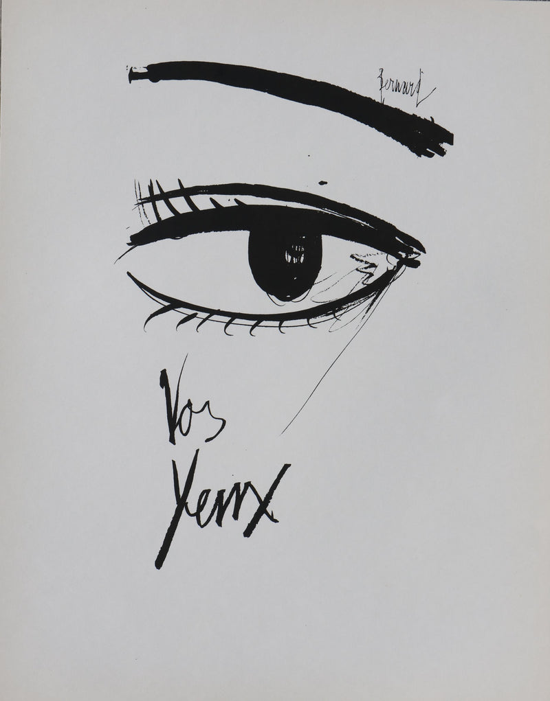 Bernard BUFFET: Your eyes, Original signed engraving