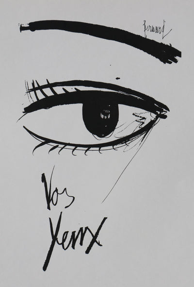 Bernard BUFFET: Your eyes, Original signed engraving