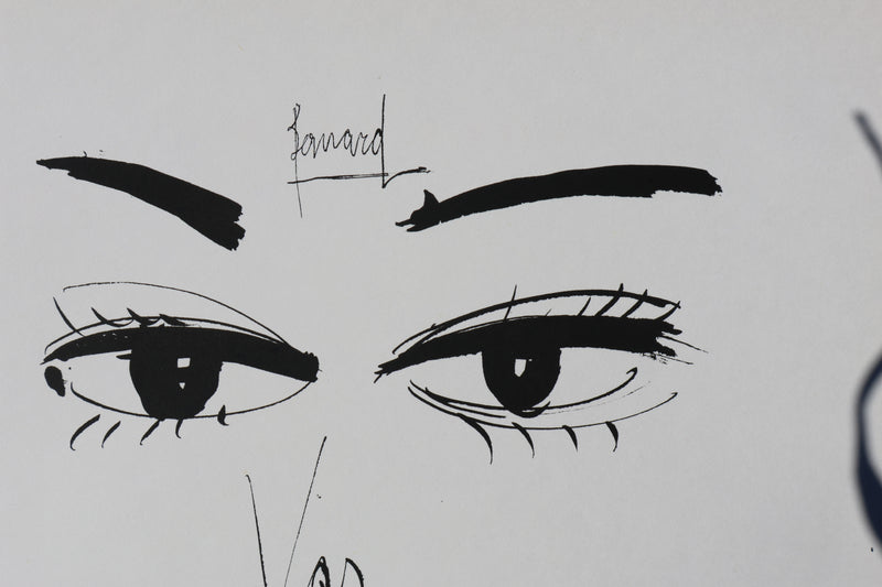 Bernard BUFFET: Your eyes looking at me, Original signed engraving