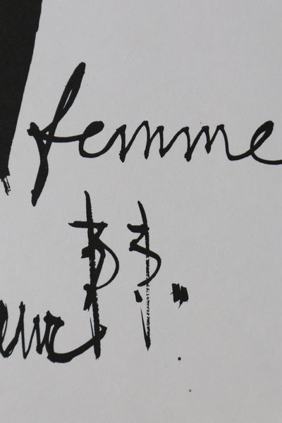 Bernard BUFFET: To Tetsuro and his wife, Original signed engraving