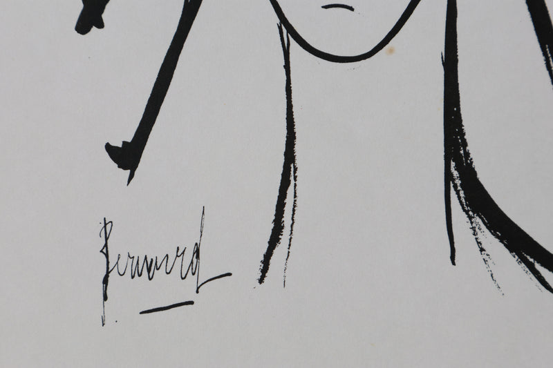 Bernard BUFFET: The Geisha, Original signed engraving
