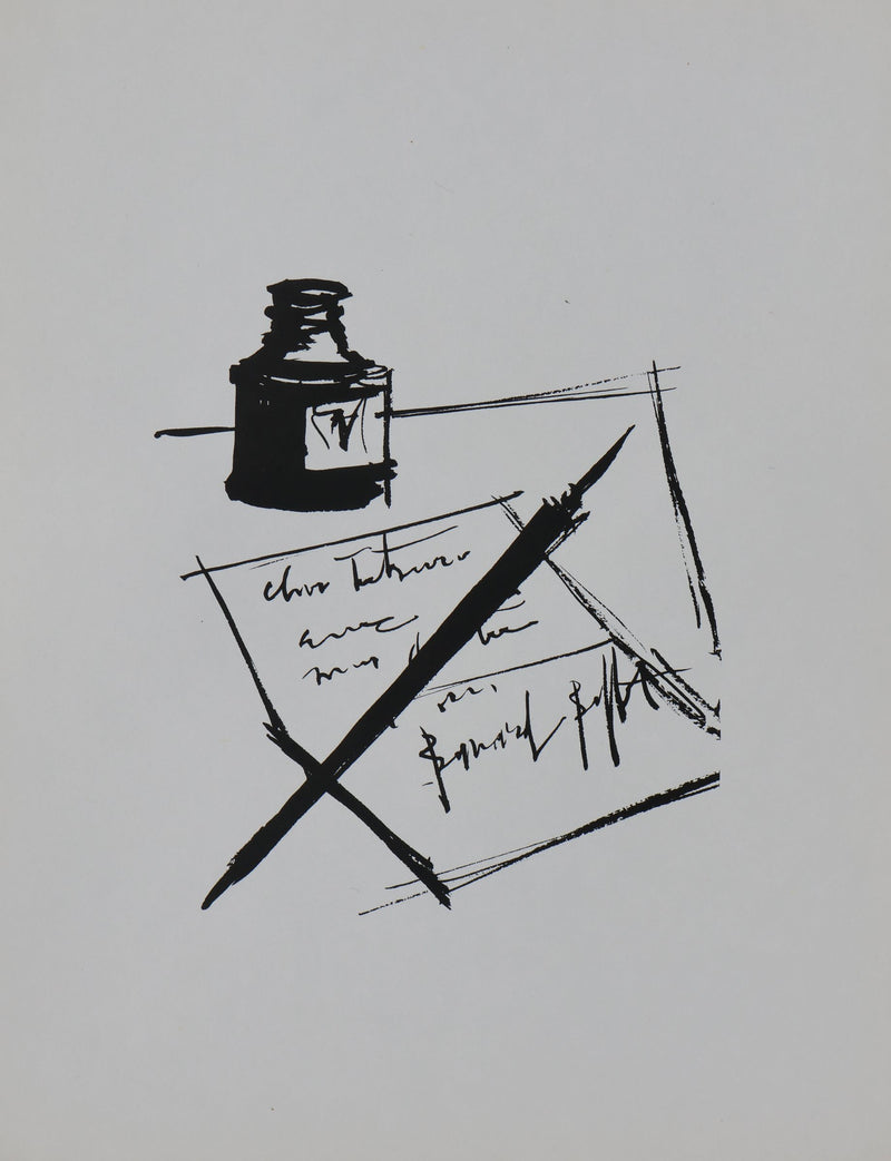 Bernard BUFFET: Der Brief, Original signierter Kupferstich