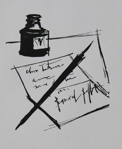 Bernard BUFFET: Der Brief, Original signierter Kupferstich