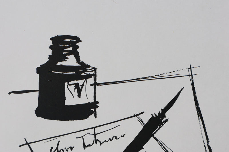 Bernard BUFFET: Der Brief, Original signierter Kupferstich