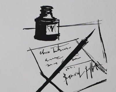 Bernard BUFFET: Der Brief, Original signierter Kupferstich