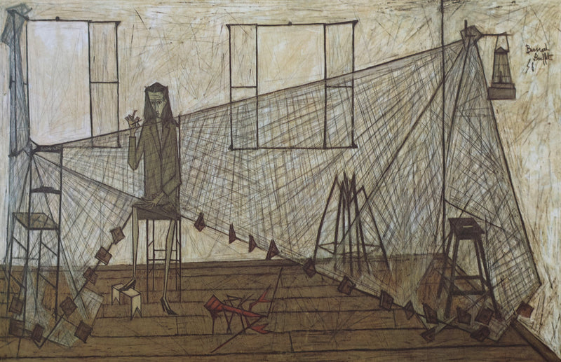 Bernard BUFFET : Femme du pécheur, Héliogravure signée