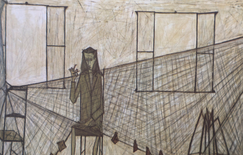 Bernard BUFFET : Femme du pécheur, Héliogravure signée