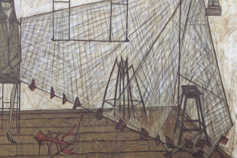 Bernard BUFFET : Femme du pécheur, Héliogravure signée