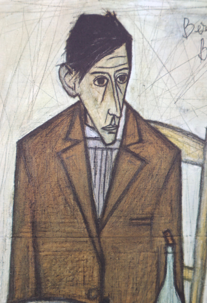 Bernard BUFFET : Le Buveur assis, Héliogravure signée