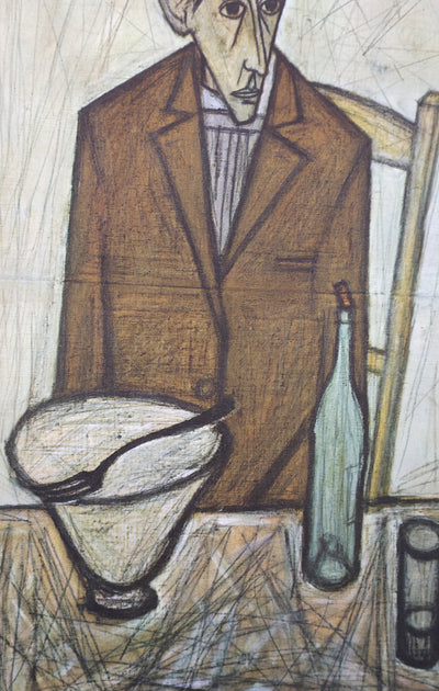 Bernard BUFFET : Le Buveur assis, Héliogravure signée