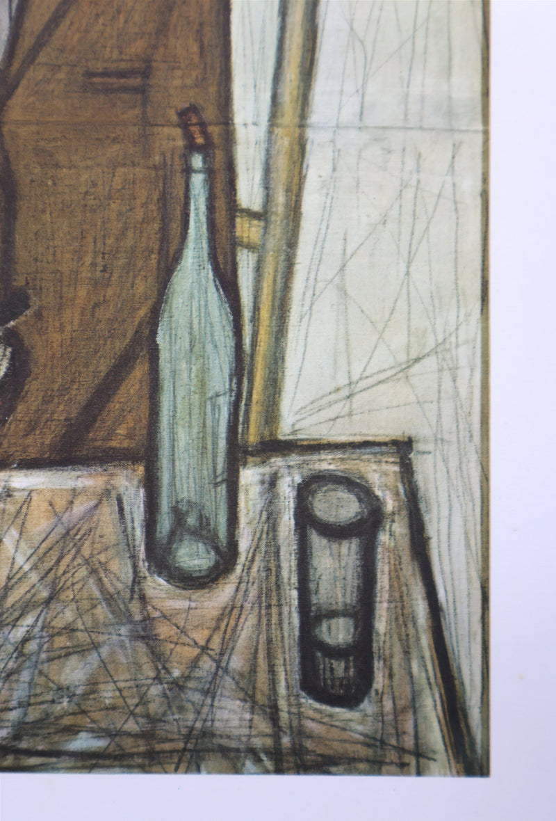 Bernard BUFFET : Le Buveur assis, Héliogravure signée