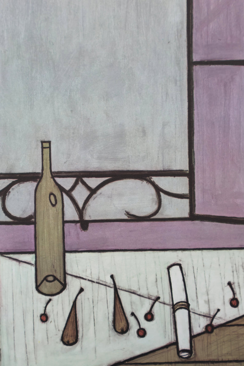 Bernard BUFFET : La Fenêtre ouverte, Héliogravure signée