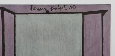 Bernard BUFFET : La Fenêtre ouverte, Héliogravure signée