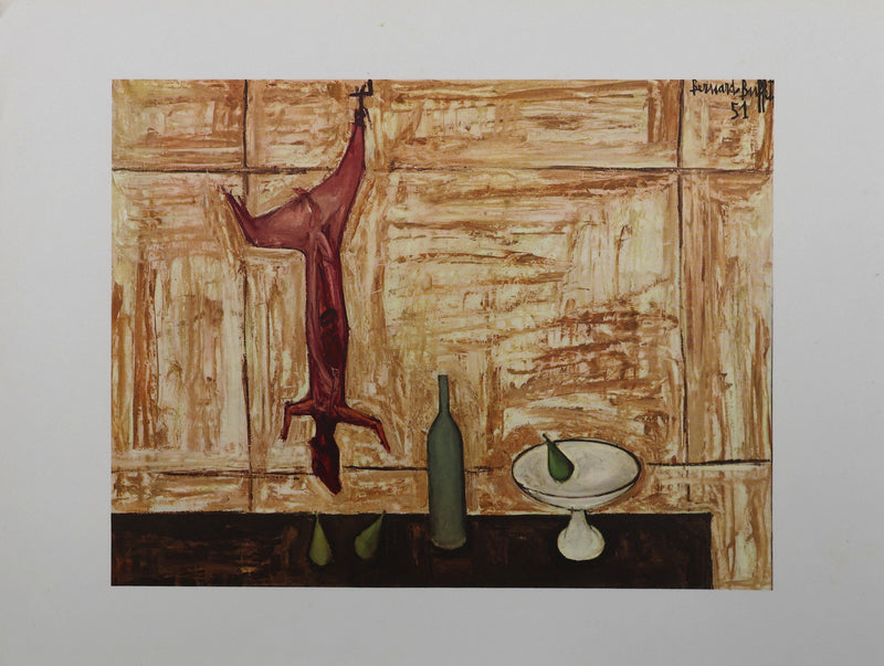 Bernard BUFFET : Nature morte au lapin, Héliogravure signée
