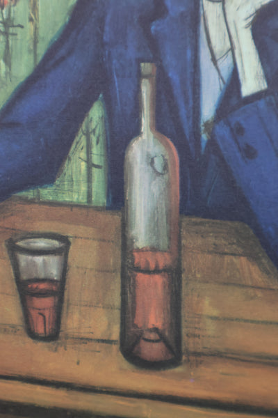 Bernard BUFFET : Femme au verre de vin, Héliogravure signée