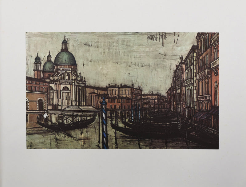 Bernard BUFFET : Le Grand Canal de Venise, Héliogravure signée