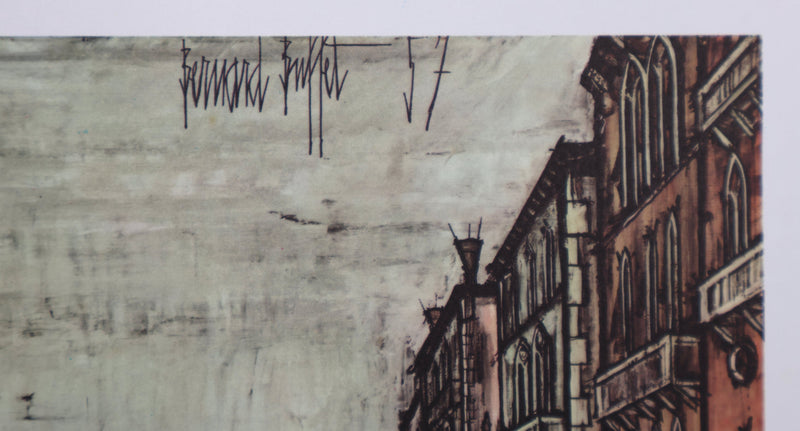 Bernard BUFFET : Le Grand Canal de Venise, Héliogravure signée