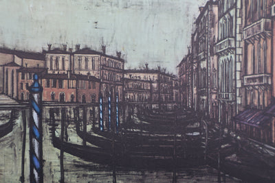Bernard BUFFET : Le Grand Canal de Venise, Héliogravure signée