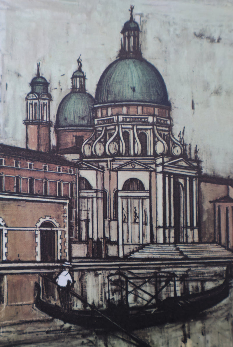Bernard BUFFET : Le Grand Canal de Venise, Héliogravure signée