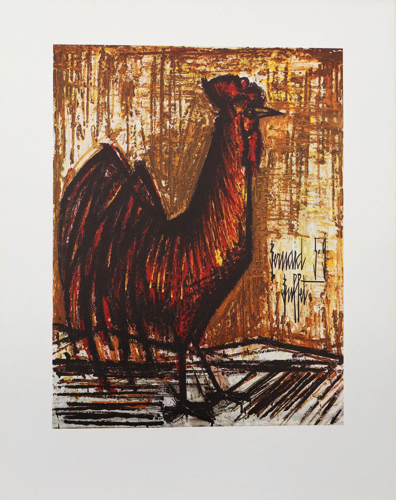 Bernard BUFFET : Le Coq, Héliogravure signée