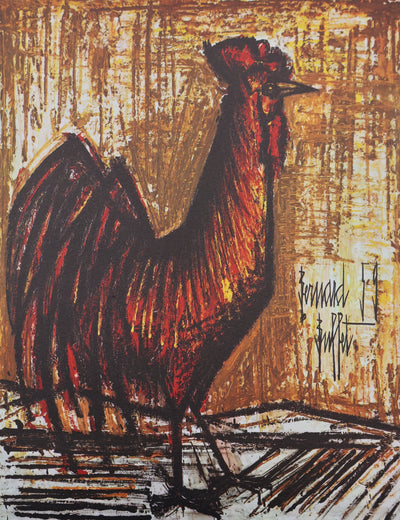 Bernard BUFFET : Le Coq, Héliogravure signée