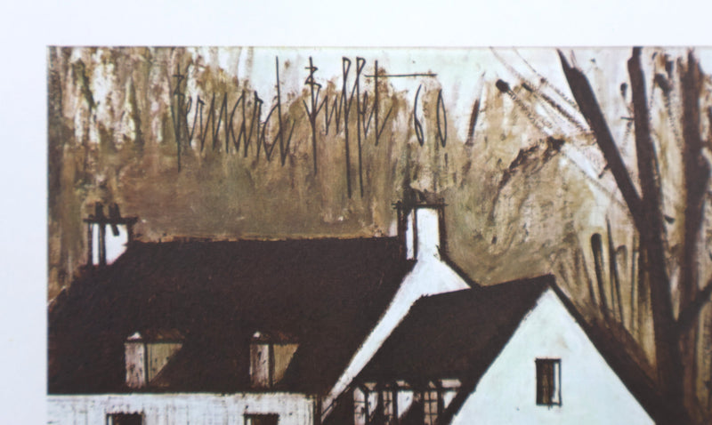 Bernard BUFFET : Pont sur la rivière, Héliogravure signée