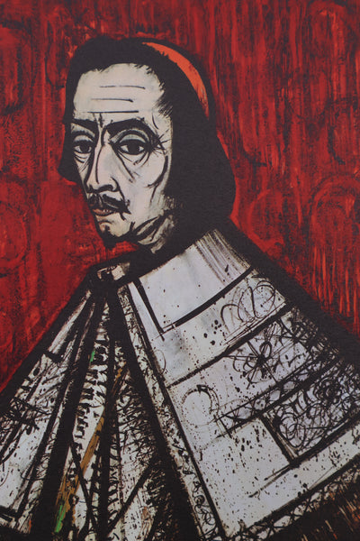 Bernard BUFFET : Le Cardinal de Richelieu, Héliogravure signée