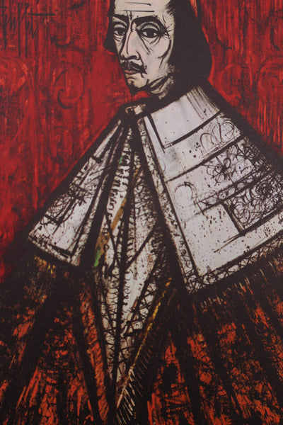 Bernard BUFFET : Le Cardinal de Richelieu, Héliogravure signée