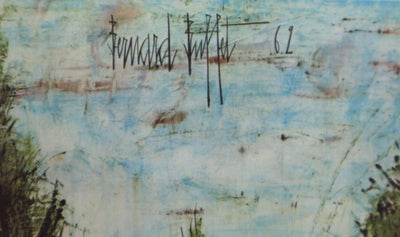 Bernard BUFFET : Pont sur la Sarthe, Héliogravure signée