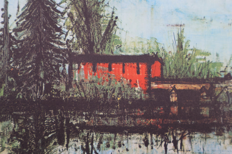 Bernard BUFFET : Pont sur la Sarthe, Héliogravure signée