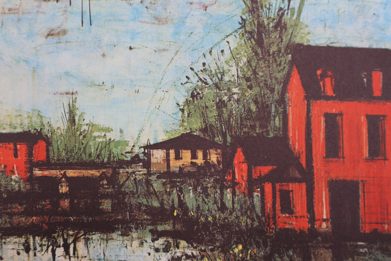 Bernard BUFFET : Pont sur la Sarthe, Héliogravure signée