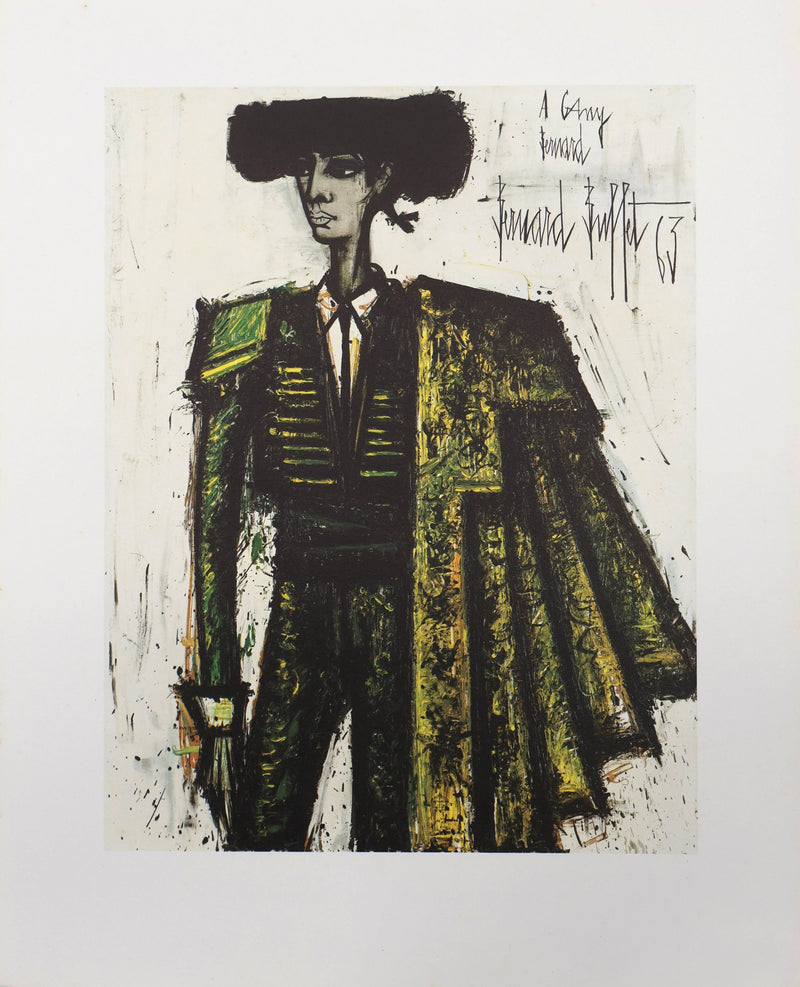 Bernard BUFFET : Torero, Héliogravure signée