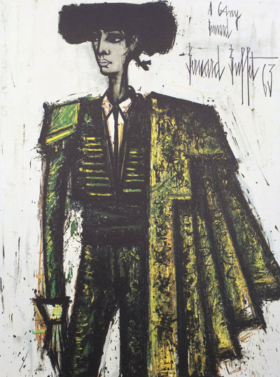 Bernard BUFFET : Torero, Héliogravure signée