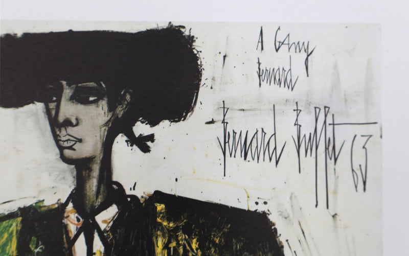 Bernard BUFFET : Torero, Héliogravure signée