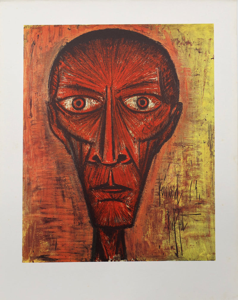 Bernard BUFFET : Visage fantastique, Héliogravure signée