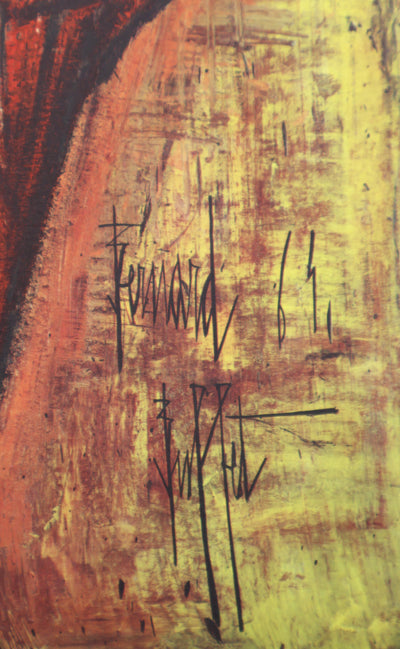 Bernard BUFFET : Visage fantastique, Héliogravure signée